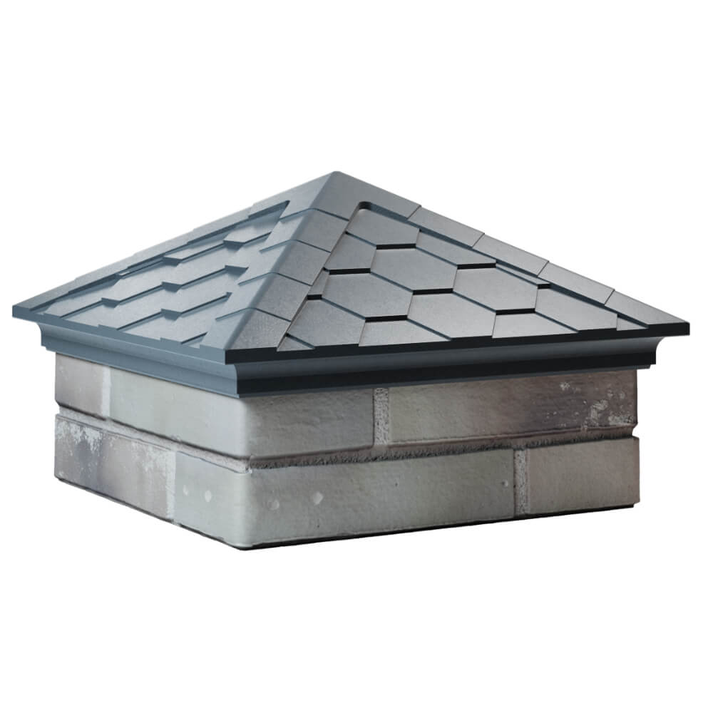 Колпак Zking Эверест Серый на столб 1.5х1.5 кирпича (390х390мм) в Бирске фото