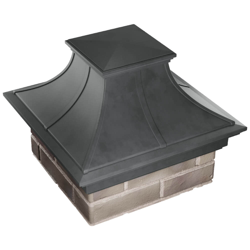 Колпак Zking Монблан Премиум Серый на столб 1.5х1.5 кирпича (385х385мм) в Бирске фото