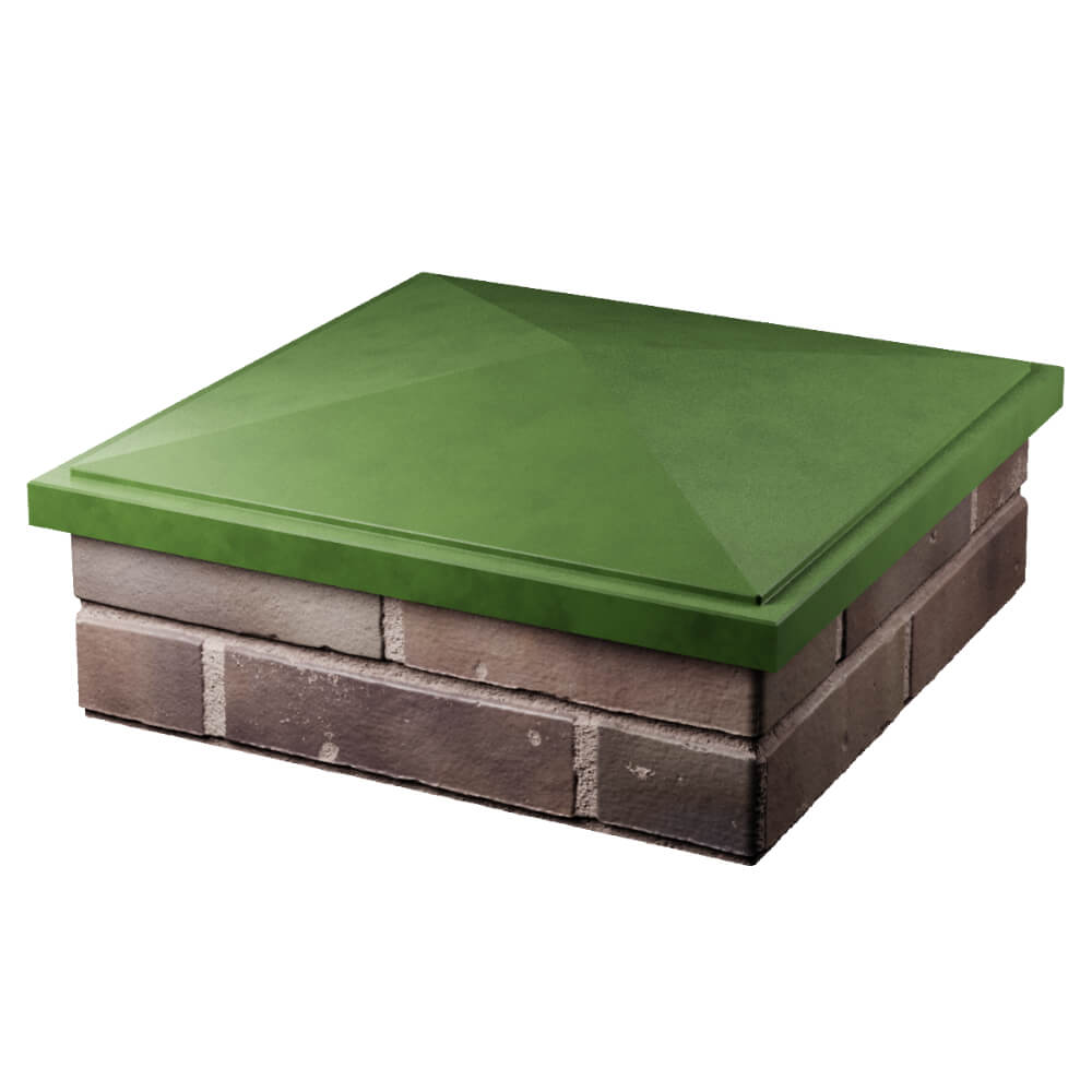 Колпак Zking БонаМоно Зеленый на столб 2х2 кирпича (515х515, 530х530мм) в Бирске фото