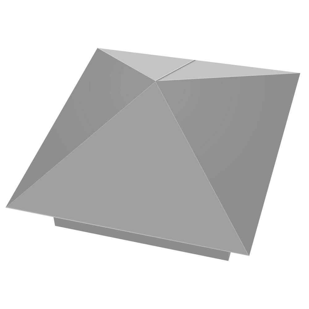 Колпак металлический 390х390мм RAL7004 Серый заборный Бирск фото